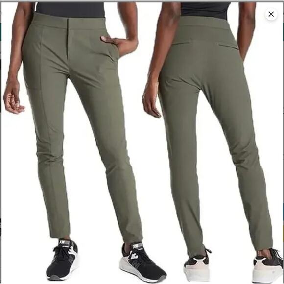 ATHLETA Wander Stash Skinny Pants - Olive Green - Size 0 - Picture 16 of 16